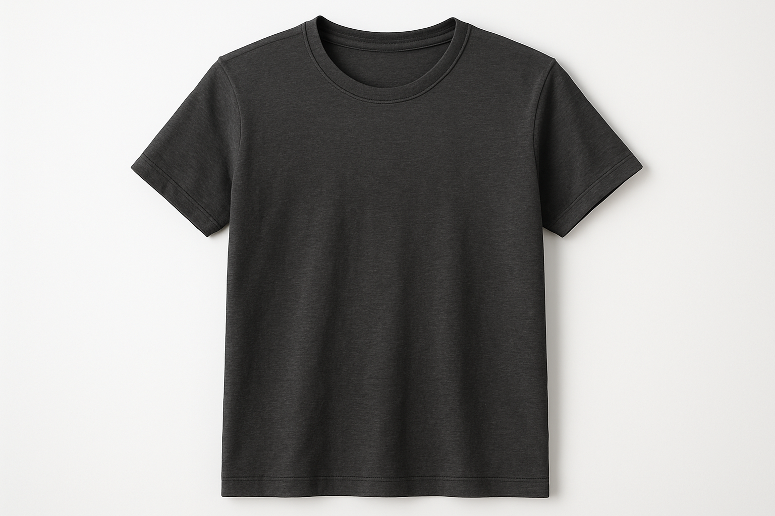 Charcoal gray round neck t-shirt
