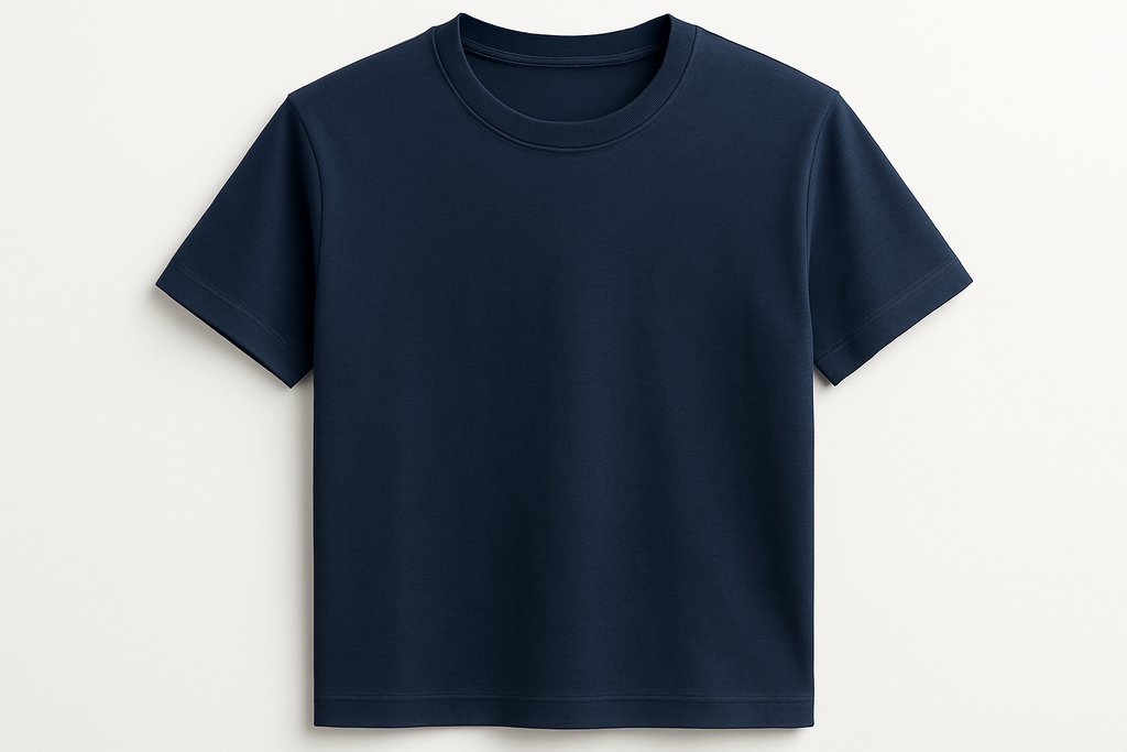 Navy blue round neck t-shirt